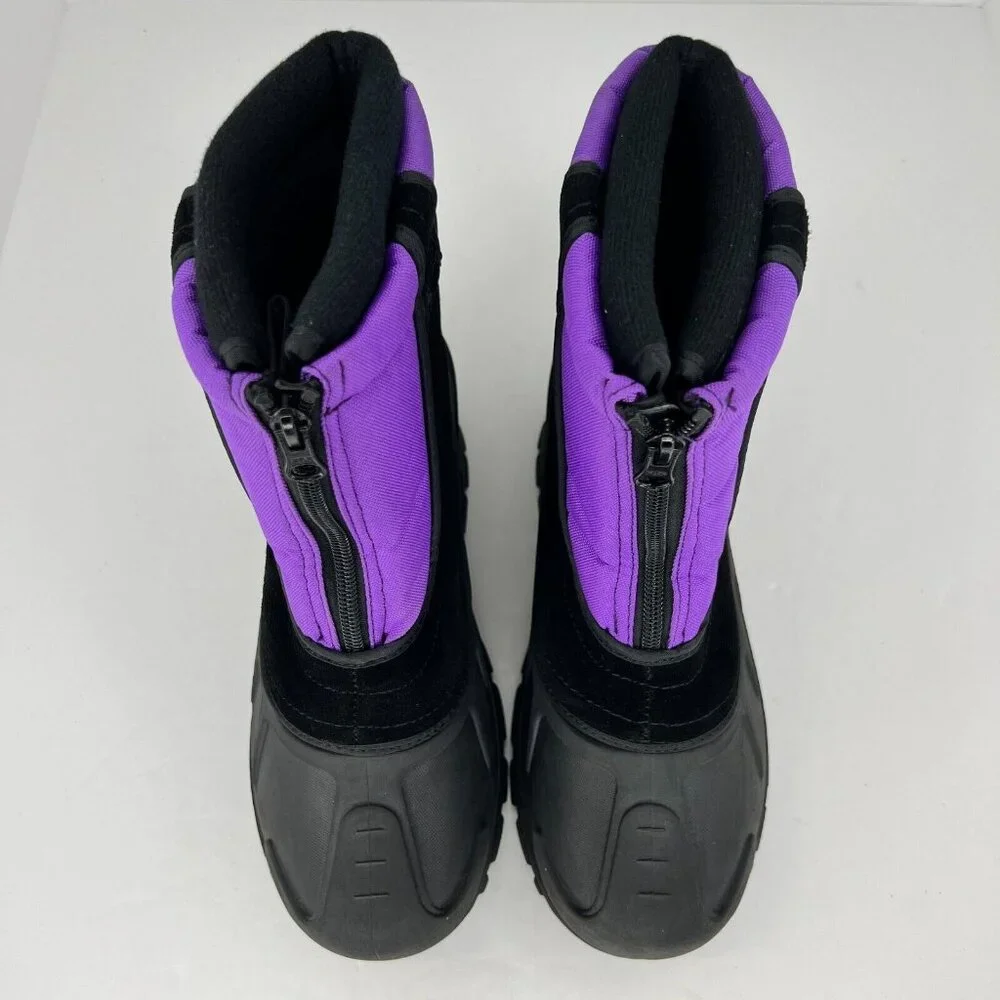 Itasca Girls 8006780WR Black Purple Snow Stomper Zipper Size 6 Snow Boots - Picture 4 of 10